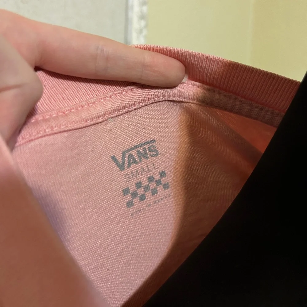 Vans Light Pink Checkered Long Sleeve Top - Picture 5 of 5